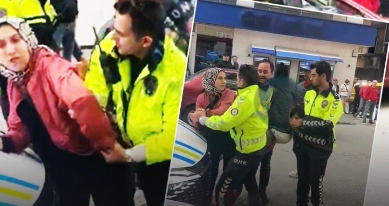 kocasina ceza yazilmasin diye polise saldirdi bu goruntuler de polise yakismadi ppDXqYbv