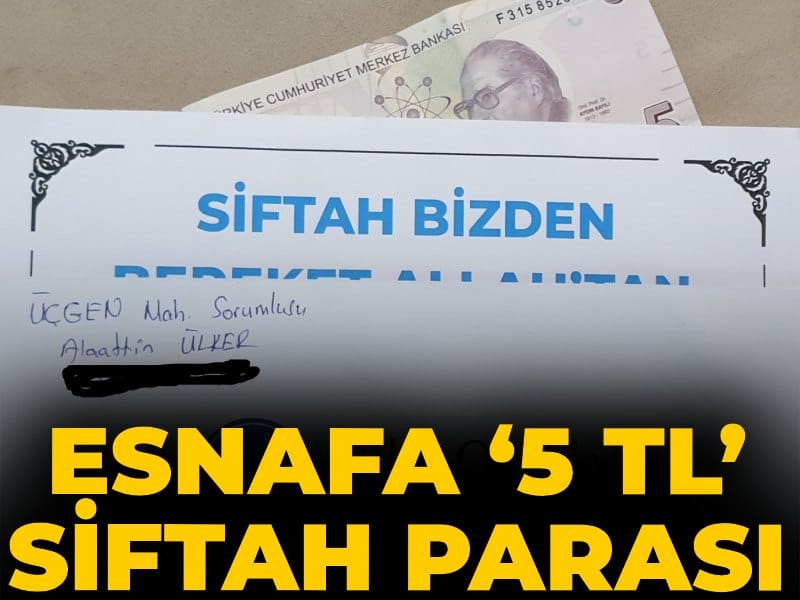 Esnafa Verilen ‘5 TL’ Siftah Parası Tepki Topladı